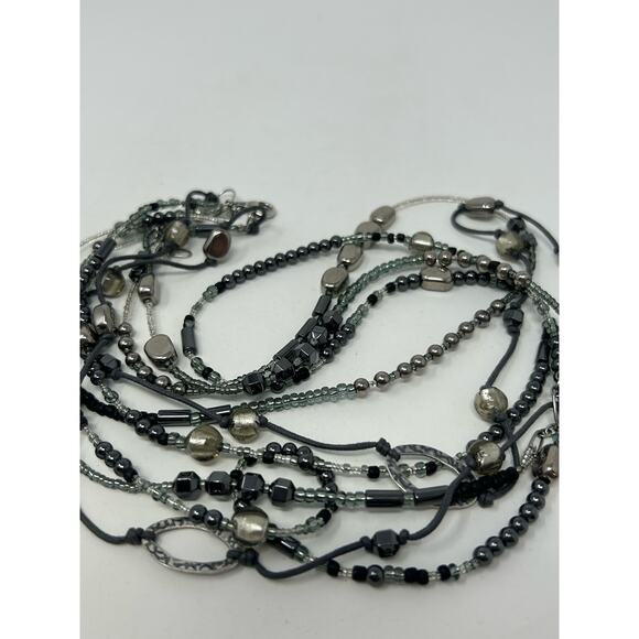 Silpada Necklace Marked 925 Multilayer with Hematite - Picture 8 of 9